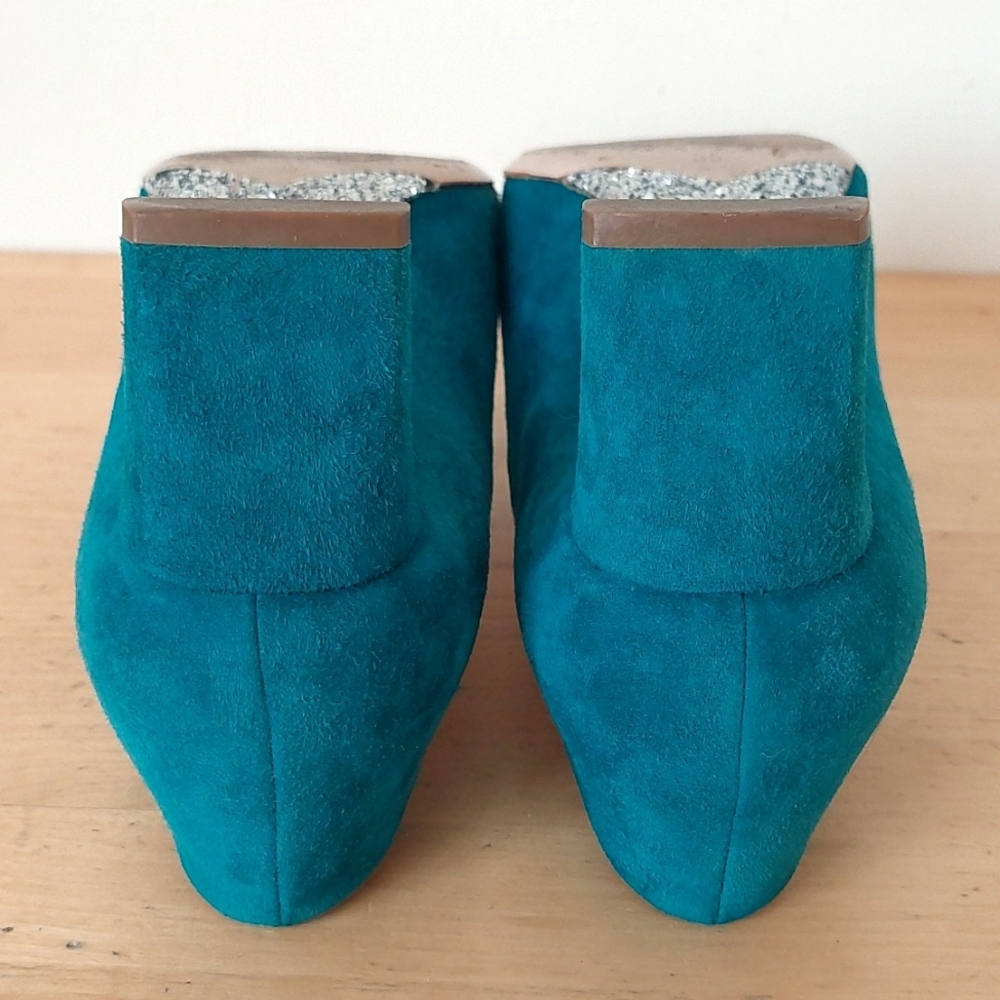 Miu Miu Green Suede Glittering Sole Heels - Picture 14 of 15